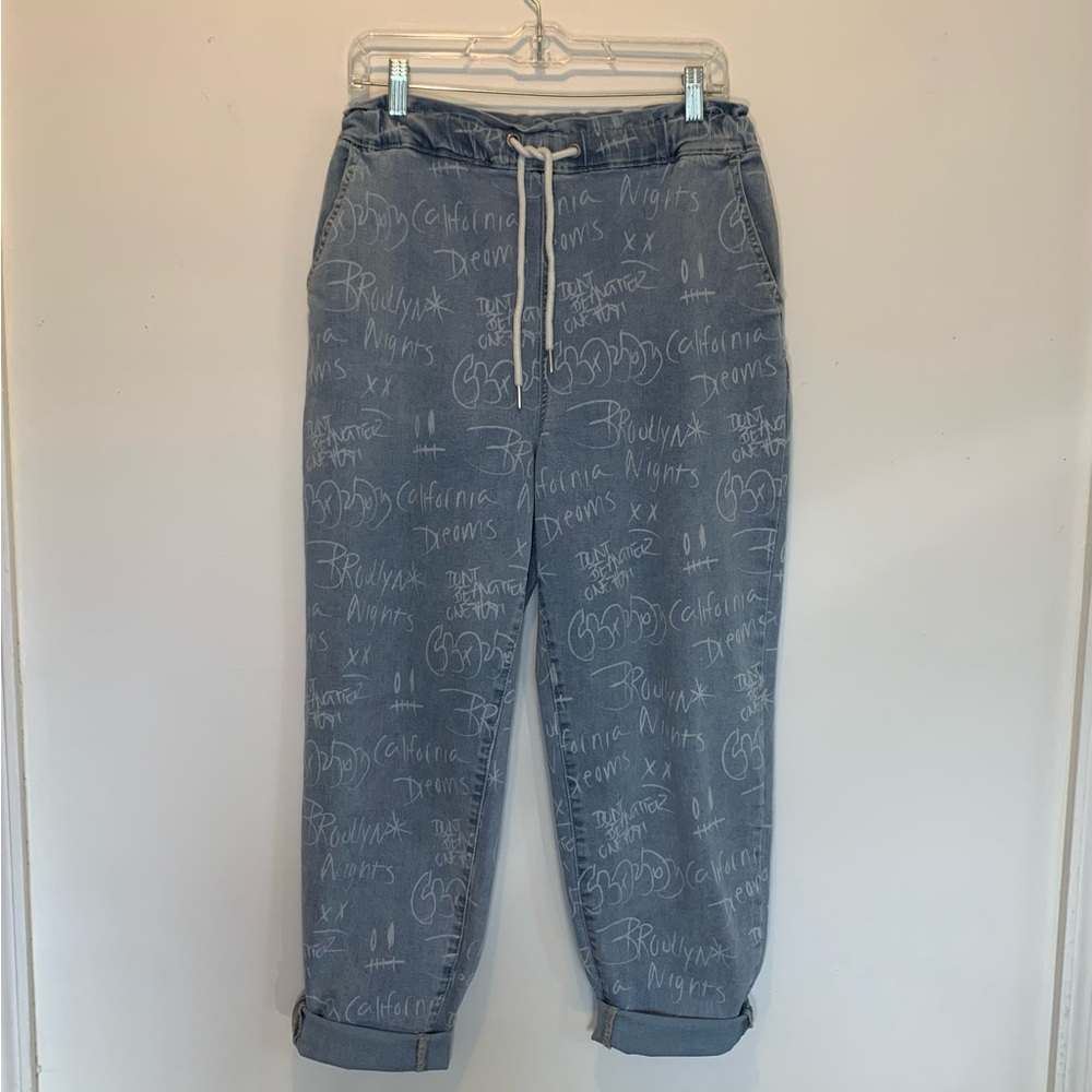 Gemma Rae Drawstring Graffiti Jeans - Picture 2 of 8